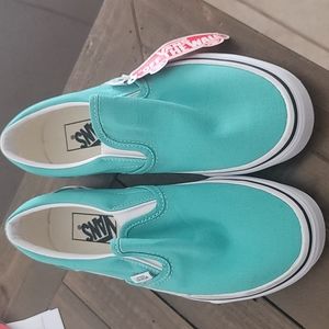 Turquoise vans. Brand new size 7.5